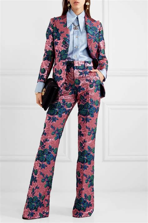 gucci floral pants womens|Gucci pantsuit for women.